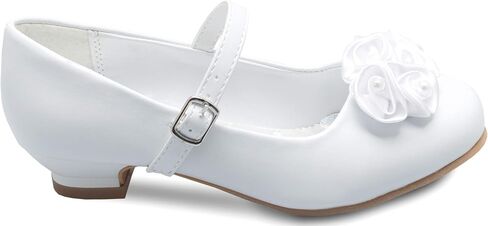 DressForLess Mary Jane Shoes with Pretty Satin Rolled Rosettes Patent Leather in Saudi Arabia