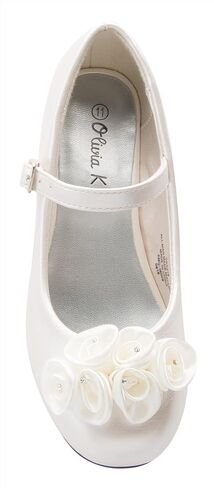 DressForLess Mary Jane Shoes with Pretty Satin Rolled Rosettes Patent Leather in Saudi Arabia
