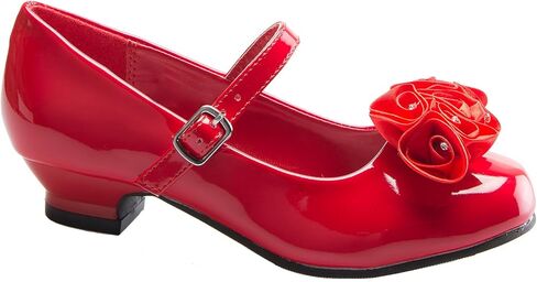 DressForLess Mary Jane Shoes with Pretty Satin Rolled Rosettes Patent Leather in Saudi Arabia