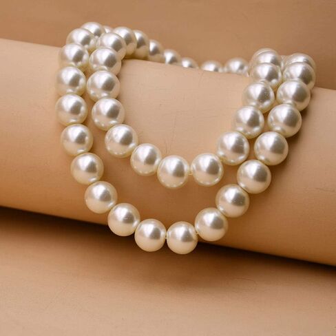 TUOKAY Women Girls 1920s Pearls Beads Necklace Faux Pearl Choker Fashion Elegant luxurious Vintage Pearl Bead Strands in Kuwait