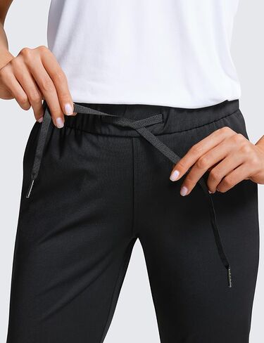 CRZ YOGA 4-Way Stretch Golf Capri Pants for Women 23", Casual Yoga Dress Work Capris with Pockets Workout Athletic Travel in Saudi Arabia
