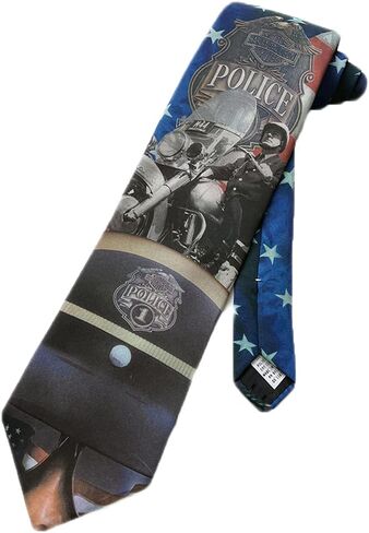 Ralph Marlin Mens Harley Davidson Necktie Motorcycle - متعددة الألوان - ربطة عنق مقاس واحد in Kuwait