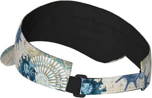 قبعة واقية من الشمس بنمط فرس البحر الازرق من لوجمور للنساء والرجال، قبعة بيسبول رياضية فارغة، قبعة بيسبول واقية من الشمس، قناع للتنس والجولف، اسود، مقاس واحد in Kuwait