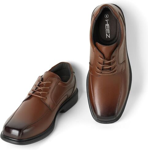 أحذية HEEZ الرجالية الرسمية بأربطة وأحذية أكسفورد كلاسيكية بمقدمة مربعة وأحذية رسمية للرجال in Kuwait