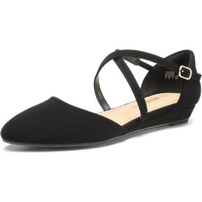 أحذية DREAM PAIRS بمقدمة مدببة وكعب منخفض وحزام للكاحل للنساء أنيقة ومريحة، أحذية كاجوال سهلة الارتداء لمكتب العمل والعمل