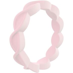 خاتم QALO نسائي من السيليكون المطاطي، الخلود، خاتم زفاف للنساء، مسامي، شريط سيليكون متين للخطوبة، عرض 4 مم وسمك 2.4 مم، متعدد الألوان in Kuwait