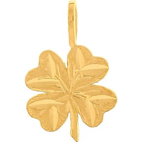 FindingKing 14K Gold Charm 4 Leaf Clover Irish Good Luck Jewelry in Saudi Arabia