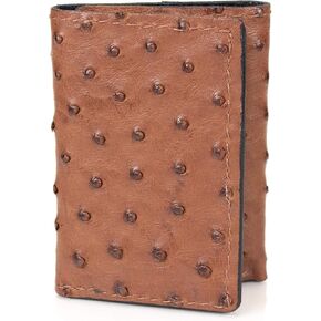 Genuine Ostrich Skin Trifold 9 Card Leather Wallet in Saudi Arabia