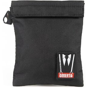 DIME BAGS Omerta Capo Carbon Filter Pouch Dual Velcro Seal | Carbon-Lined Pouch with Activated Carbon Technology (7 Inch, Black)