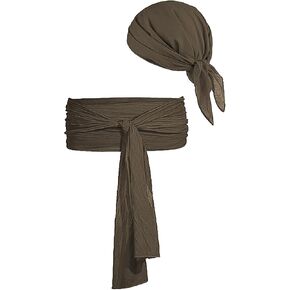 Pirate Costume Accessories-Women and Men Pirate Head Scarf,Medieval Bandana Pirate Sash Belt for Halloween Ren Faire in Saudi Arabia