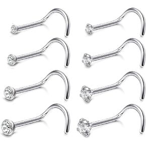 IRONBOX 20G التيتانيوم الأنف الدائري ترصيع للنساء الرجال مربع الجولة تشيكوسلوفاكيا الأنف مسمار L شكل المسمار الأنف خواتم الأنف ثقب المجوهرات in Kuwait