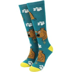 Bioworld Scooby Doo Knit Scooby Heads With Chenille Paws Women's Knee High Socks in Saudi Arabia