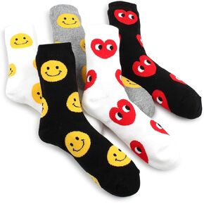 Big Smiley Heart Socks (Crew 5 pairs) BS 15 in Kuwait