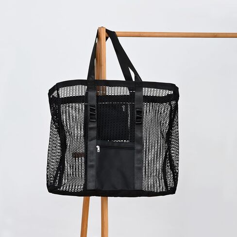 حقيبة شاطئ شبكية للنساء من يوكيا - حقيبة حمل شاطئ ذات سعة كبيرة جدًا، حقيبة شبكية مثالية للتسوق والسفر والعطلات in Kuwait