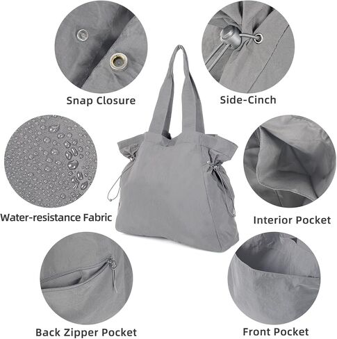 ChuLian Tote Bag For Women Side Cinch Shopper Bag 18L Lightweight Travel Tote Bags Handbag Shoulder Bags For Work Travel in Kuwait