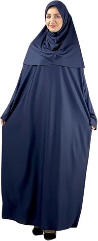Modish Group Women Prayer Clothes with Hijab Muslim Outfits Long Robe Abaya Turkish Islamic Dresses Dubai Kaftan with Rosary in Saudi Arabia