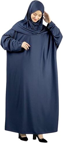 Modish Group Women Prayer Clothes with Hijab Muslim Outfits Long Robe Abaya Turkish Islamic Dresses Dubai Kaftan with Rosary in Saudi Arabia