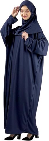Modish Group Women Prayer Clothes with Hijab Muslim Outfits Long Robe Abaya Turkish Islamic Dresses Dubai Kaftan with Rosary in Saudi Arabia