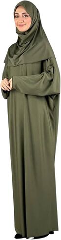 Modish Group Women Prayer Clothes with Hijab Muslim Outfits Long Robe Abaya Turkish Islamic Dresses Dubai Kaftan with Rosary in Saudi Arabia