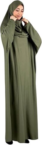 Modish Group Women Prayer Clothes with Hijab Muslim Outfits Long Robe Abaya Turkish Islamic Dresses Dubai Kaftan with Rosary in Saudi Arabia