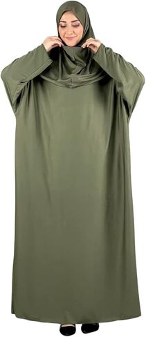 Modish Group Women Prayer Clothes with Hijab Muslim Outfits Long Robe Abaya Turkish Islamic Dresses Dubai Kaftan with Rosary in Saudi Arabia