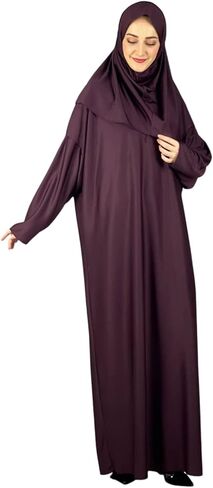 Modish Group Women Prayer Clothes with Hijab Muslim Outfits Long Robe Abaya Turkish Islamic Dresses Dubai Kaftan with Rosary in Saudi Arabia