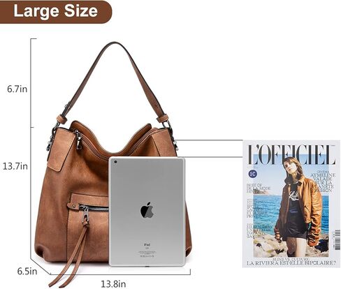 حقائب وحقائب يد للنساء من Realer Hobo، وحقائب كتف كبيرة الحجم مع شرابة in Kuwait