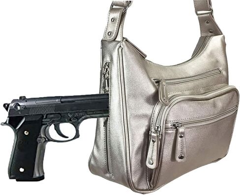 Zzfab Fashion Locking مخفي حمل حقيبة هوبو كبيرة CCW حقيبة كروس مع فتحات لبطاقة الائتمان in Kuwait