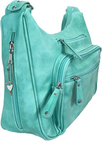 Zzfab Fashion Locking مخفي حمل حقيبة هوبو كبيرة CCW حقيبة كروس مع فتحات لبطاقة الائتمان in Kuwait