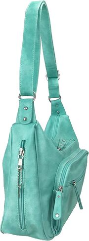 Zzfab Fashion Locking مخفي حمل حقيبة هوبو كبيرة CCW حقيبة كروس مع فتحات لبطاقة الائتمان in Kuwait