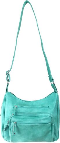Zzfab Fashion Locking مخفي حمل حقيبة هوبو كبيرة CCW حقيبة كروس مع فتحات لبطاقة الائتمان in Kuwait