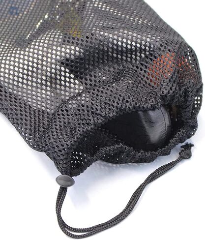 VANVENE Black Mesh Bag Nylon Bag Heavy Duty Drawstring Mesh Bag for Cosmetic Golf Ball Outdoor in Kuwait