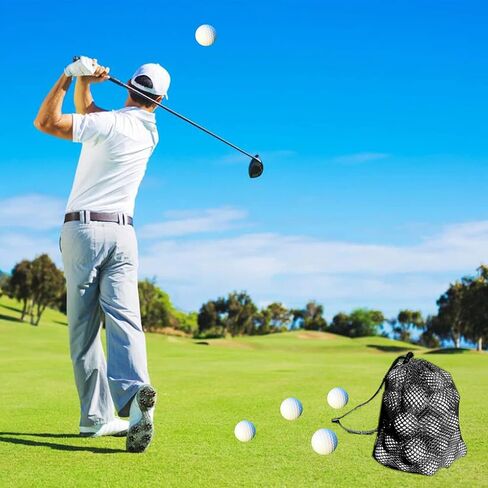 VANVENE Black Mesh Bag Nylon Bag Heavy Duty Drawstring Mesh Bag for Cosmetic Golf Ball Outdoor in Kuwait