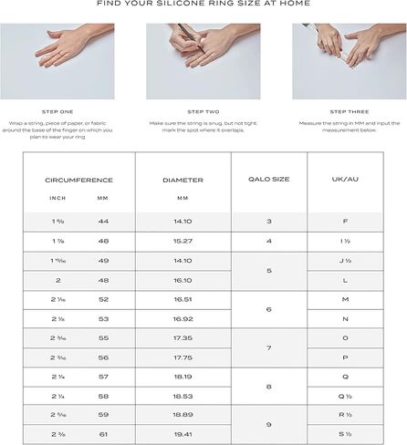 خاتم QALO نسائي من السيليكون المطاطي، الخلود، خاتم زفاف للنساء، مسامي، شريط سيليكون متين للخطوبة، عرض 4 مم وسمك 2.4 مم، متعدد الألوان in Kuwait