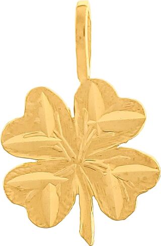 FindingKing 14K Gold Charm 4 Leaf Clover Irish Good Luck Jewelry in Saudi Arabia