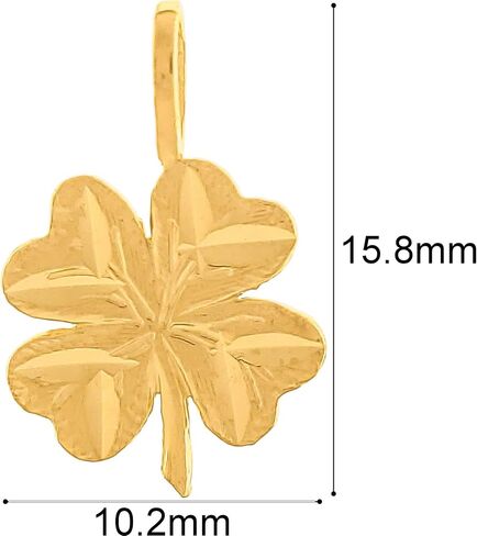 FindingKing 14K Gold Charm 4 Leaf Clover Irish Good Luck Jewelry in Saudi Arabia