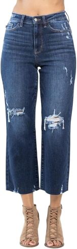 Judy Blue High Waist Destroy Crop Wide Leg in Saudi Arabia