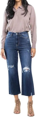 Judy Blue High Waist Destroy Crop Wide Leg in Saudi Arabia
