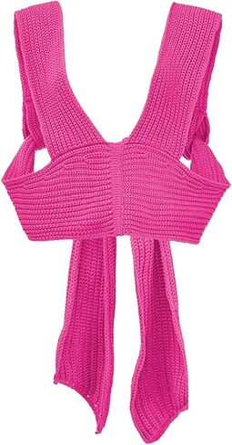 JUMISEE Women's Sexy Wrap Around Strappy Crop Top Knit Multi Wear Sweater Tank Tops Sleeveless Bandage Vest in Kuwait