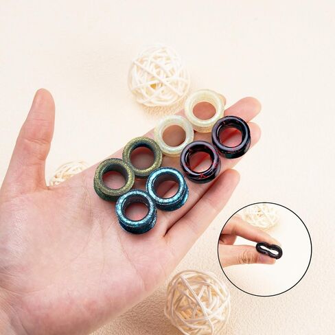 Longbeauty 8 قطع من مقاييس الأذن السميكة من السيليكون سدادات أنفاق الأذن المرنة نقالات حلق مزدوج متوهج ثقب الأذن مجوهرات للنساء والرجال in Kuwait