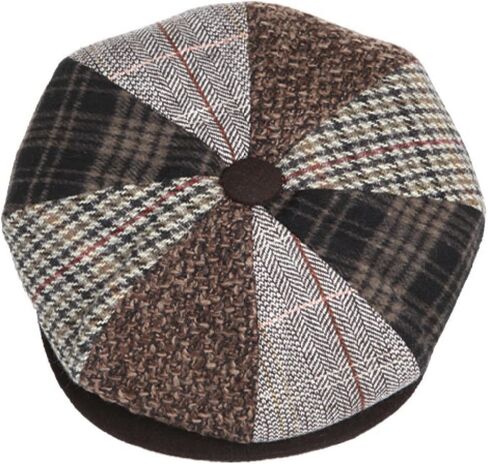 قبعة Epoch الكلاسيكية للرجال مكونة من 8 ألواح من مزيج الصوف الأخبار-بوي - Large in Kuwait