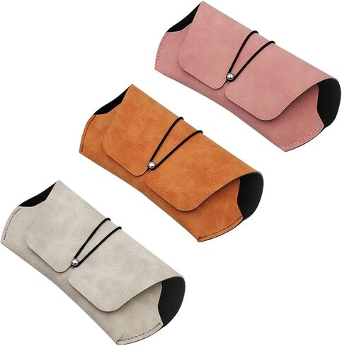 حافظة نظارة KADBLE "N/A"، حافظة نظارة شمسية محمولة للنساء والرجال، مجموعة من 3 قطع in Kuwait