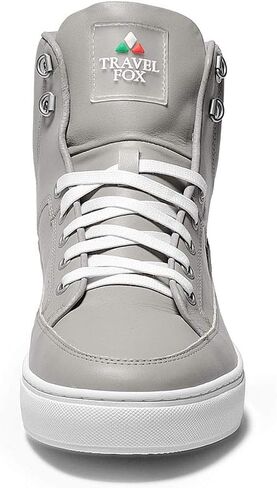 TRAVEL FOX Men's Jay Nappa Leather Round Toe Lace-Up High-Tops in Saudi Arabia