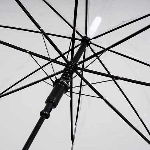 Gtouse 10 Pcs Clear Umbrellas for Wedding, 37in White Transparent Umbrella Dome See Through Umbrella Windproof Umbrella Handle Semi-automatic for Woman Men Bride Bridesmaid Party in Saudi Arabia