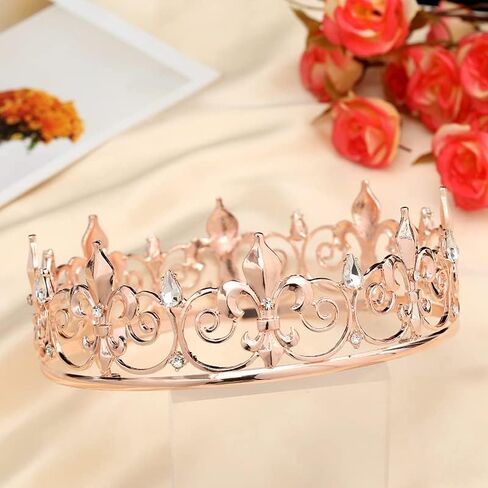 Royal Full King Crown Metal Crowns And Tiaras For Men Cosplay Wedding Prom Party Decorations Crown Headpieces Accessories in Saudi Arabia