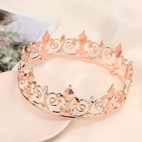 Royal Full King Crown Metal Crowns And Tiaras For Men Cosplay Wedding Prom Party Decorations Crown Headpieces Accessories in Saudi Arabia
