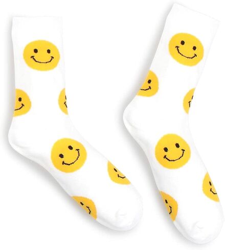 Big Smiley Heart Socks (Crew 5 pairs) BS 15 in Kuwait