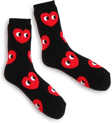 Big Smiley Heart Socks (Crew 5 pairs) BS 15 in Kuwait