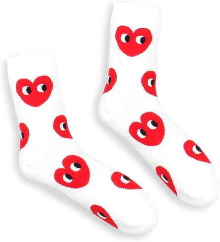 Big Smiley Heart Socks (Crew 5 pairs) BS 15 in Kuwait
