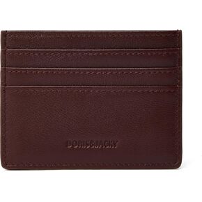 DORIS&JACKY Lambskin Minimalist Card Holder Unisex Slim Credit Card Case For Men And Women (DS901-Wine Red)